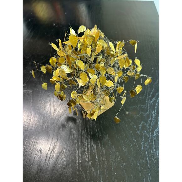Copper Wire Gold Leaf Tree Decor - table top shelf decor- some wear- whimsy - Picture 6 of 8